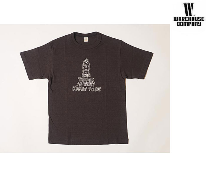 WAREHOUSE ウエアハウス × Yusuke Hanai THINGS AS THEY OUGHT TO BE プリント Tシャツ 4601 THINGS AS THEY OUGHT TO BE T-SHIRTS (25SS-4601-YH)