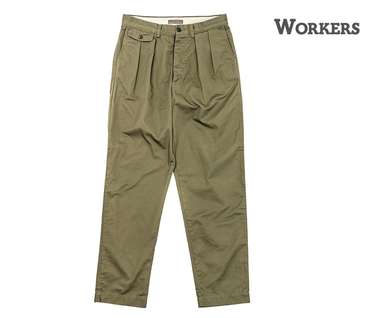 Rakuten - 予約商品(お届け予定 7月頃以降) ワーカーズ WORKERS オフィサー トラウザー 2タック Officer Trousers 2 Tack (2607-OFTR-2T)