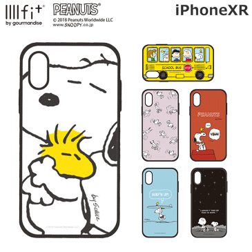 iPhoneXR ケース iPhoneXRケース スヌーピー イーフィット 耐衝撃 スマホケース キャラクター アイフォンテンアール バス ジャンプ あくび サーフズ・アップ 夜空 アップ イーフィット 耐衝撃 カバー ストラップホール付き スヌーピー キャラクター