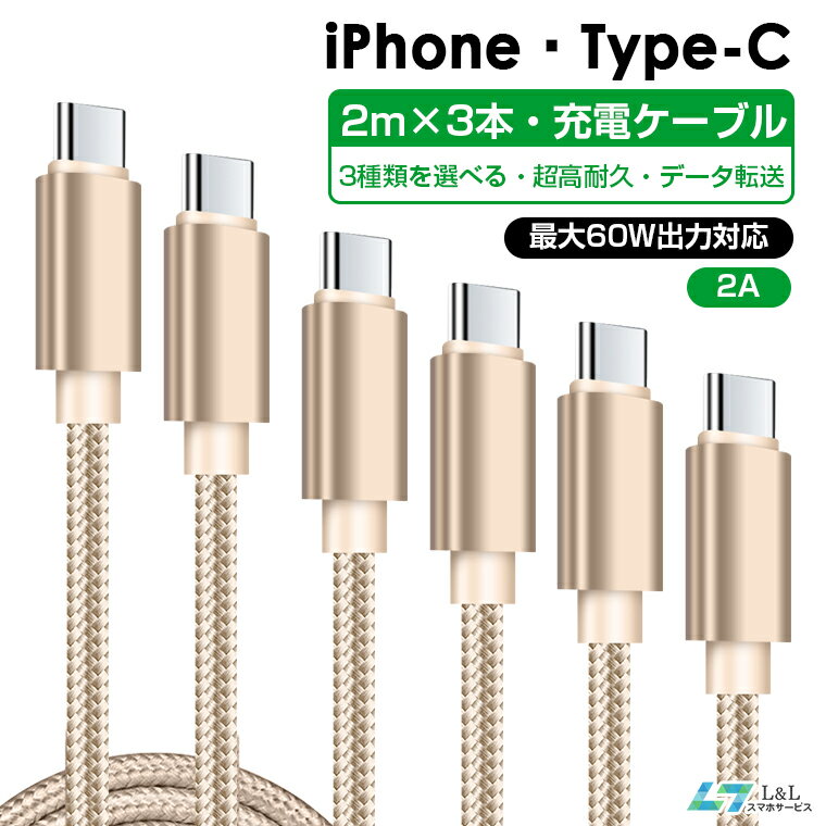 ＼P5倍★期間限定／【楽天3位】2m×3本セット Type-