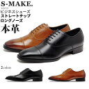ビジネスシューズ 本革 メンズ 幅広 3E相当 ストレートチップ モンクストラップ ヴァンプ ブラック ブラウン 全4種 24.5cm 25cm 25.5cm 26cm 26.5cm 27cm 27.5cm 28cm S-MAKE 7360 7361 7362