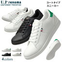 U.P renoma スニーカー メンズ レディース コートタイプ 幅広 3E相当 PUレザー ブラック ホワイト 通勤 通学 ビジカジ オフィスカジュアル 小...