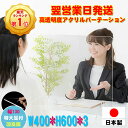 【楽天ランキング1位】[日本製限定1680⇒876] 飛沫防止 透明アクリルパーテーション W400mm×H600mm 板厚3mm 対面式スクリーン デスク用仕切り板 コロナウイルス 対策、衝立 飲食店 オフィス 学校 病院 薬局 角丸加工 組立式【受注生産、返品交換不可】 送料無料