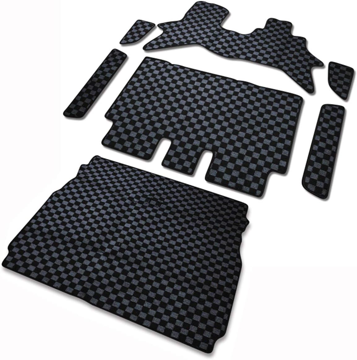 エブリィワゴン DA17W 2015(H27).2 - NV100 クリッパーリオ タウンボックス スクラムワゴン フロアマット 車 1〜2列目 カーマット カスタム チェック 4色