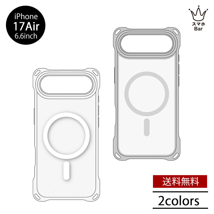乐天商城 - 送料無料 IJOY Magsafe 4HOLE CASE iPhone17Air [i39CiJS] 6.6インチ 1眼 スマホケース MagSafe対応 ショルダーハンドストラップ対応 耐衝撃 密着痕防止 シンプル おしゃれ 大人 サンクレスト プレゼント 2025new