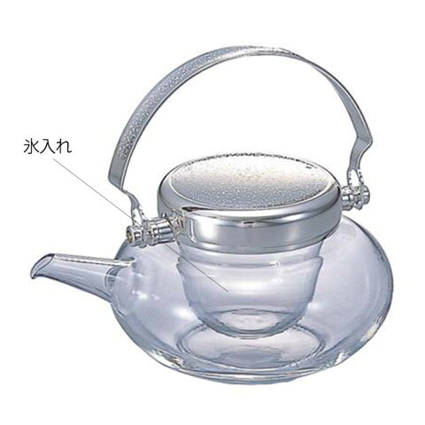 HARIO 丸地炉利 [IDM-2ESV] 360ml ハリオ 冷酒器 ちろり 耐熱ガラス 氷入れ お洒落...