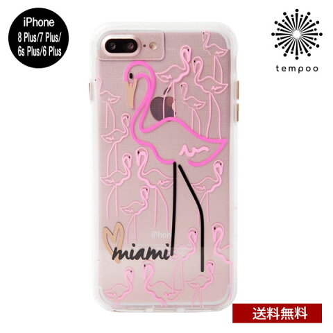 乐天商城 - 送料無料 メール便 iPhone 8 Plus 7 Plus 6s Plus 6 Plus CASE MATE Hybrid Naked Tough City Print Miami Flamingo ケースメイト スマホケース シングル ケース クリア ハイブリッド 耐衝撃 おしゃれ 人気 かわいい 大人 フラミンゴ 鳥 ピンク スマホBar