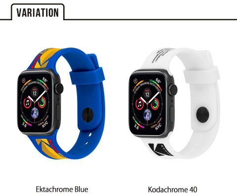 メール便 送料無料 Case-Mate Kodak Band Ektachrome Blue Kodachrome 40 Apple Watch用交換バンド 38mm 40mm Apple Watch アップルウォッチ バンド ベルト 腕時計 交換 人気 カスタマイズ おしゃれ シリコン 80年代 コダック コラボ ケースメイト スマホBar