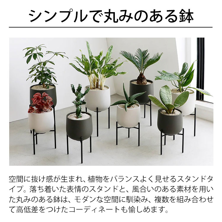 KINTO プラントポット211 [160mm] 植木鉢 プランター 陶器 スタンド付き 観葉植物 ...