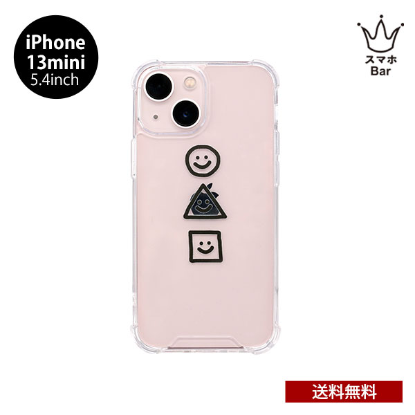 乐天商城 - 送料無料 メール便 iPhone 13 mini 168cm ハイブリッドクリアケース まるさんかくしかく クリア 透明 シングル 背面カバー TPU アイフォン 人気 イラスト かわいい おしゃれ シンプル 雑貨 プレゼント ギフト スマホBar
