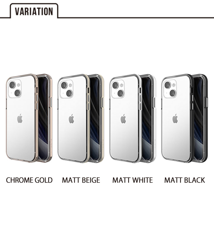 motomo INO Achrome Shield Case iPhone 14 6.1 背面型 クリア 透明 ケース アイホン アイフォン 人気 TPU 耐衝撃 ハイブリッド スタイリッシュ シンプル プレゼント ギフト モトモ 2022 new