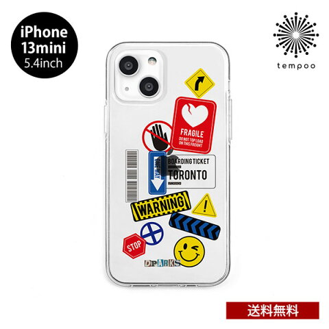 Rakuten - 送料無料 メール便 iPhone 13 mini 5.4 Dparks ソフトクリアケース TAG STICKER Warning クリア 透明 ケース 耐衝撃 アイホン アイフォン 人気 レディース タグ ステッカー 警告 プレゼント ギフト ディーパークス ブランド 2021 new tempoo