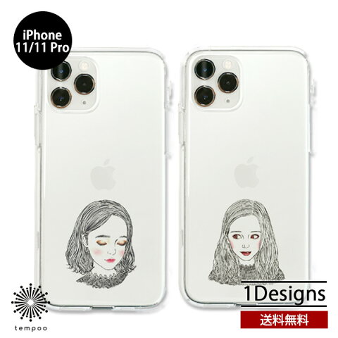 Rakuten - 送料無料 メール便 iPhone11 pro 6.1 5.8 少女 アイホンケース クリアケース アイフォン11Pro ピンク シングル UVプリント 人気 メンズ レディース ケース　Dparks ディーパークス スマホBar