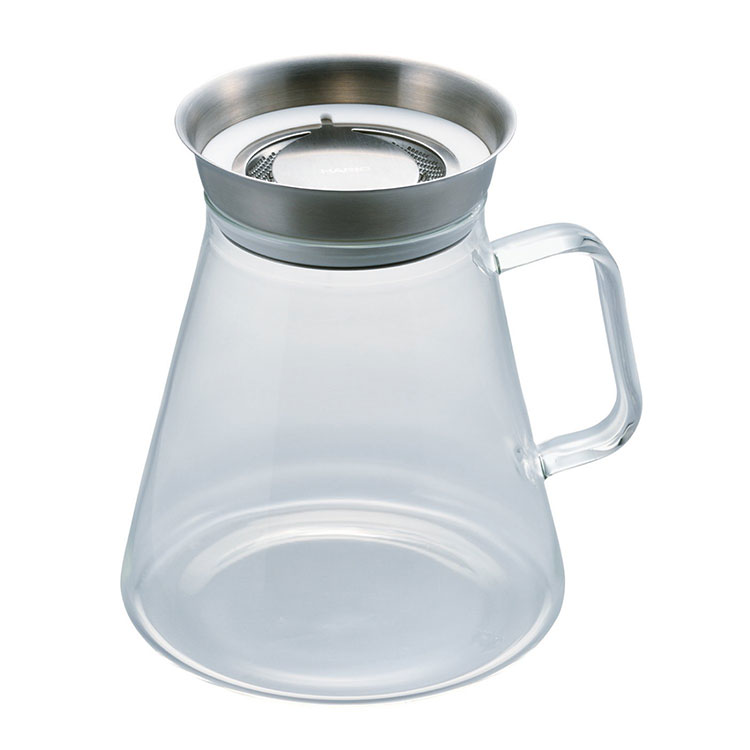 HARIO ティーサーバーSimply [TS-70-HSV] 700ml ハリオ 耐熱ガラス ポット フィルター 注ぎ口なし ステンレス 茶こし ドリッパー サーバー 熱湯 食洗機 お洒落 ホット アイス ティー 緑茶 紅茶 コーヒー シンプル ギフト プレゼント tempoo