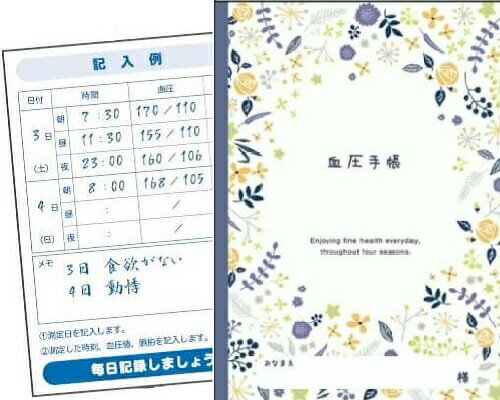 血圧手帳（数値式） ブルーガーデン