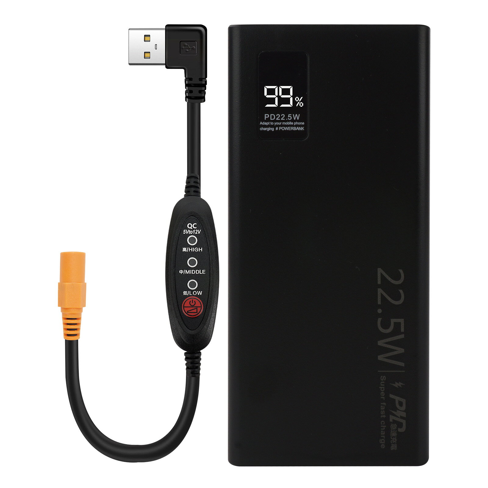空調作業服 バッテリー バートル Burtle AC08 AC09 AC300 AC360 代替品 互換品 10000mAh AC310 AC311 AC370 AC371 AC08-1 AC08-2 AC09-1 AC09-2 ファン 対応 昇圧変換ケーブル AC320 風量3段階調整 PD QC