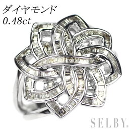 【中古】 K18WG ダイヤモンド リング 0.48ct SELBY 送料サービス