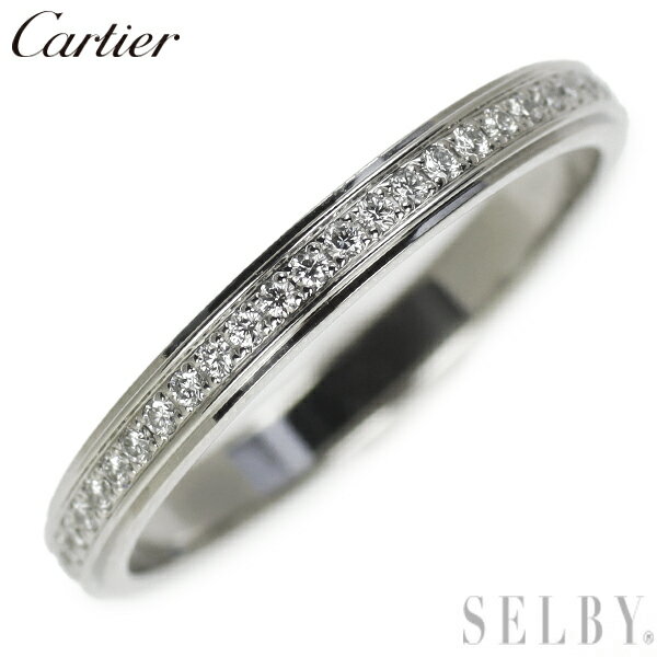 【中古】 カルティエ Pt950 ダイヤモンド リング ダムール フルエタニティ 46号 SELBY 送料サービス Cartier