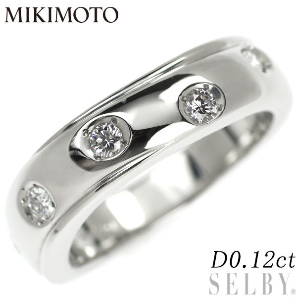 【中古】 ミキモト Pt950 ダイヤモンド リング 0.12ct SELBY 送料サービス MIKIMOTO