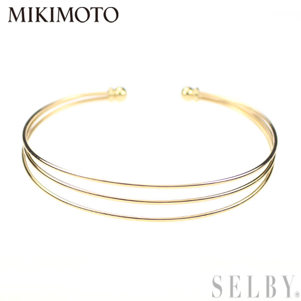 【中古】 ミキモト K14YG バングル SELBY 送料サービス MIKIMOTO