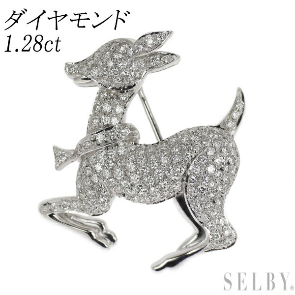 【緑屋質屋】ジバンシー　オニキスダイヤブローチ　0.97ct　K18YG【中古】