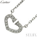 【中古】 カルティエ K18WG ダイヤモンド ペンダントネックレス Cハート SELBY 送料サービス Cartier