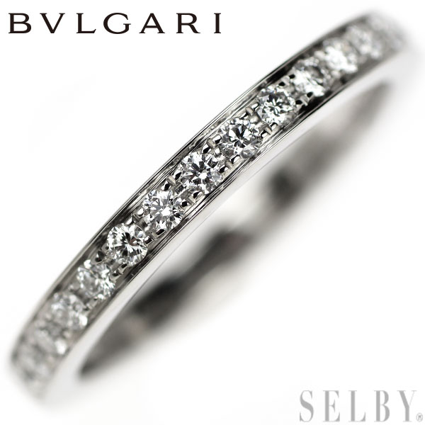 【中古】 ブルガリ Pt950 ダイヤモンド リング テディカータ 46号 ハーフエタニティ SELBY 送料サービス BVLGARI