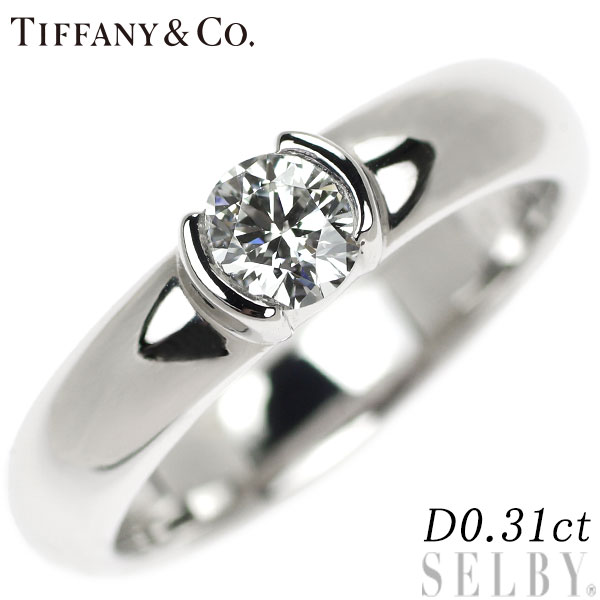 【中古】 ティファニー Pt950 ダイヤモンド リング 0.31ct ドッツ SELBY 送料サービス Tiffany