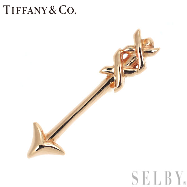  ティファニー K18PG ピアス アロー 片方のみ SELBY 送料サービス Tiffany