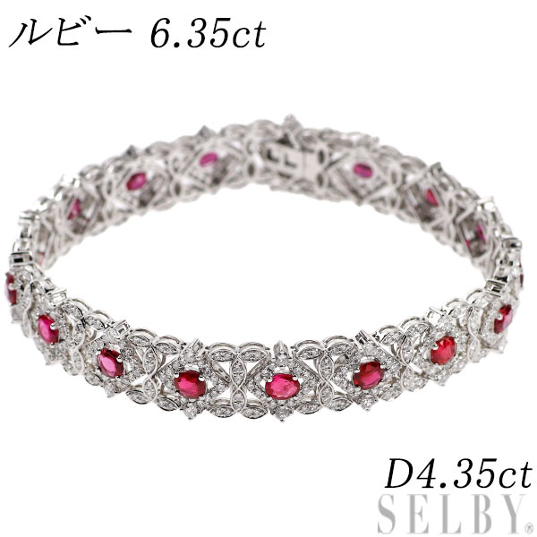 š K18WG ӡ  ֥쥹å 6.35ct D4.35ct SELBY ӥ