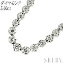 新品 K18WG ダイヤモンド ネックレス 5.00ct テニス SELBY 送料サービス(4)