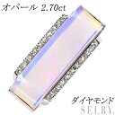 【中古】 Pt800 オパール シングルカットダイヤモンド ペンダントトップ 2.70ct SELBY 送料サービス