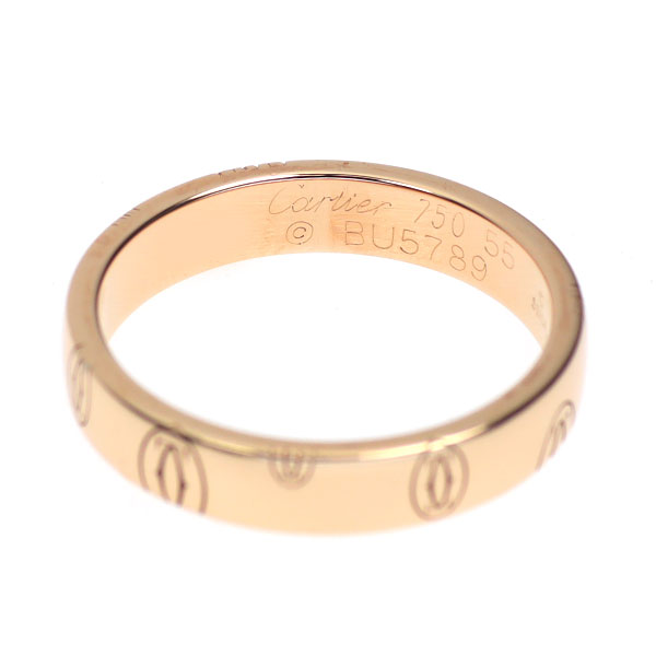 【中古】 カルティエ K18PG リング ハッピーバースデー 55号 SELBY 送料サービス Cartier