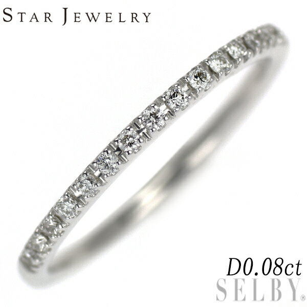 【中古】 スタージュエリー K18WG ダイヤモンド リング 0.08ct ハーフエタニティ SELBY 送料サービス STAR JEWELRYのサムネイル