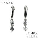 【中古】 田崎真珠 Pt900 ダイヤモンド イヤリング 0.40ct SELBY 送料サービス TASAKI
