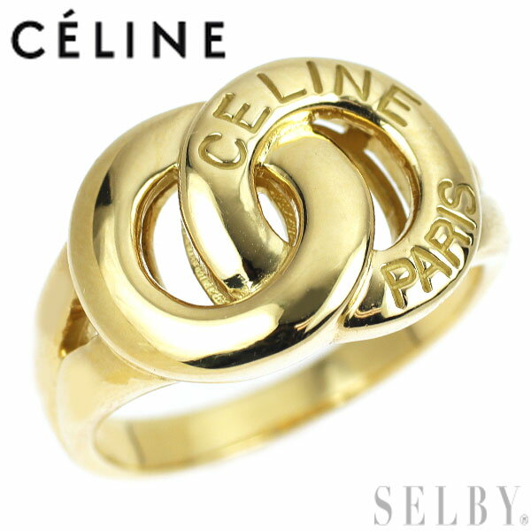 CELINE/セリーヌ/ゴールドリング✨即発送！ 12号・男女兼用・幅広・保証付】セリーヌ CELINE 指輪 ロゴ