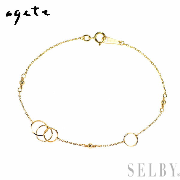 【中古】 アガット/agete K10YG ブレスレット SELBY 送料サービス