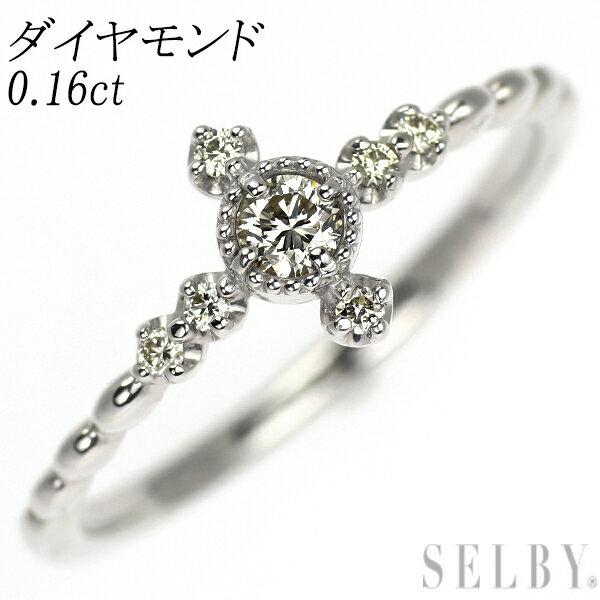 Rakuten - 【中古】 K18WG ダイヤモンド リング 0.16ct SELBY 送料サービス