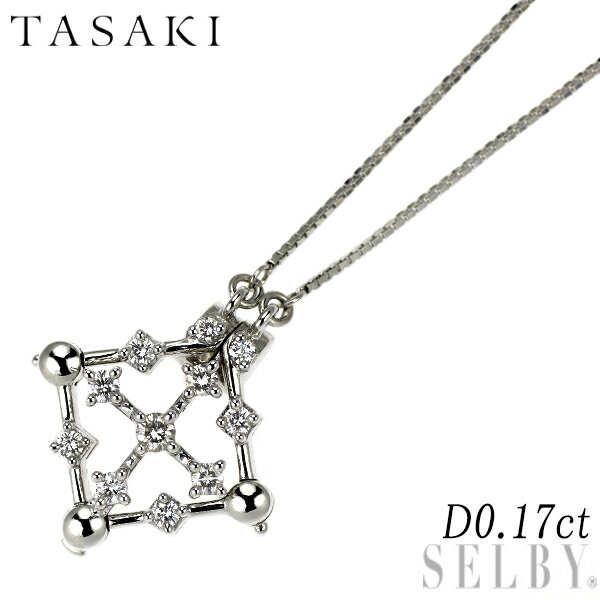 Rakuten - 【中古】 田崎真珠 K18WG ダイヤモンド ペンダントネックレス 0.17ct 2way SELBY 送料サービス TASAKI