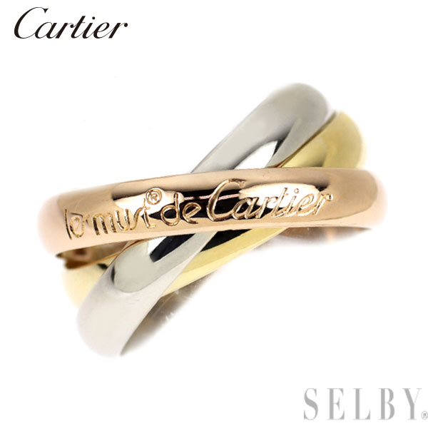 Rakuten - 【中古】 カルティエ K18YG/WG/PG リング トリニティ 廃盤モデル 52号 SELBY 送料サービス Cartier