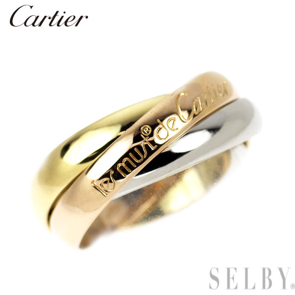 乐天商城 - 【中古】 カルティエ K18YG/WG/PG リング トリニティ3.4mm 50号 SELBY 送料サービス Cartier
