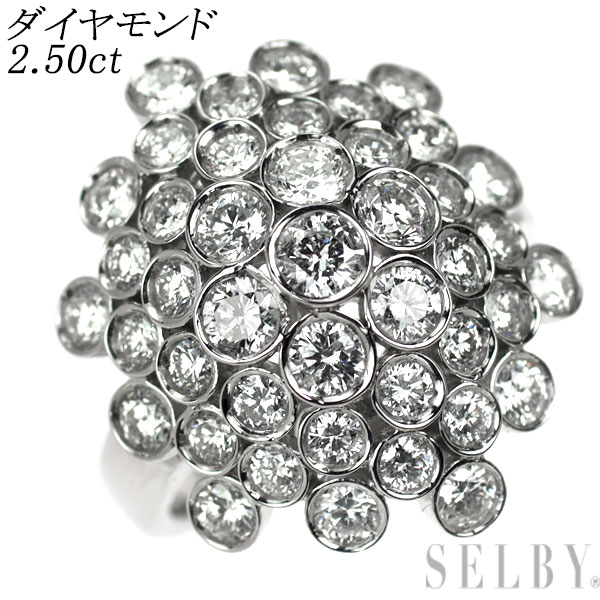 乐天商城 - 【中古】 Pt900 ダイヤモンド リング 2.50ct SELBY 送料サービス