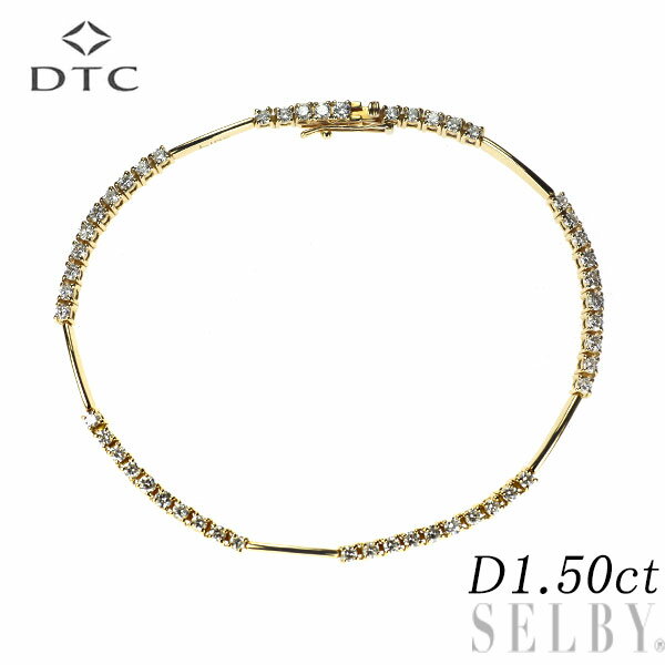 Rakuten - 【中古】 DTC K18YG ダイヤモンド ブレスレット 1.50ct LINE SELBY 送料サービス