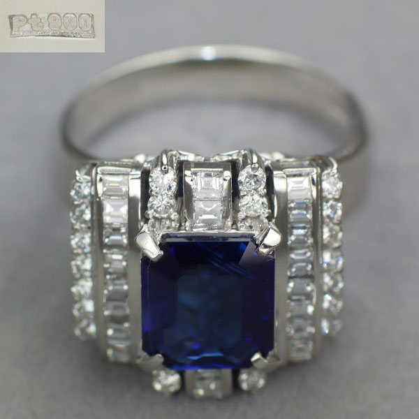 中古 Pt900 サファイア ダイヤモンド リング 3.258ct D1.41ct SELBY 送料サービス smart-exchange-10284997 SELBY サンプル画像2