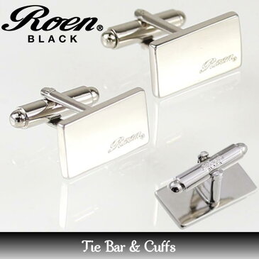 【送料無料】 カフス メンズRoenBLACK ロエン アクセサリー カフス シルバー 2pcs/1セット ギフト プレゼント ROT-101ジュエリー・アクセサリー メンズジュエリー・アクセサリー カフス