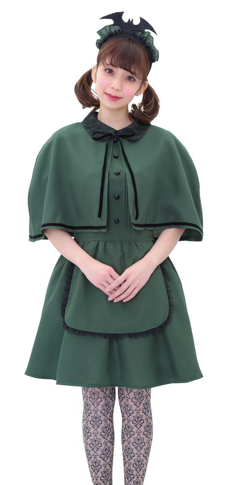 ハロウィン コスプレ 洋館メイド ミニ レトロ クラシック 中世 メイド服 半袖 膝丈 ひざ丈 スカート コスプレ コスチューム レディース 女性 衣装 仮装 ハロウィーン ☆ 節電 熱中症対策 敬老 プレゼント