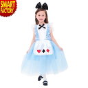 ハロウィン コスプレ 《残りわずか》 アリス ロマンティック キッズ サイズ 100 100cm プリンセス お姫様 不思議 トランプ ロング チュール スカート コスチューム 女の子 子供 衣装 仮装 ☆ プレゼント ギフト 熱中症対策 猛暑 夏 梅雨