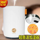 加湿器 超音波 《購入特典付》 《加湿量調整可》 ツインミスト 充電式 USB 超音波加湿器 ライト 小型 コンパクト 持ち運び オフィス 車 加湿器 加湿 乾燥対策 乾燥防止 寝室 花粉 ☆ プレゼント ギフト 熱中症対策 猛暑 夏 梅雨
