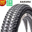 自転車 タイヤ 【小径車用タイヤ】 2本 20インチ 20x1.75 SAKURA S127 ブラック 小径車用タイヤ 子供用自転車 折りたたみ自転車 自転車タイヤ 軽快車 自転車通勤 自転車通学 20x1.75 ☆ プレゼント ギフト 新生活 母の日