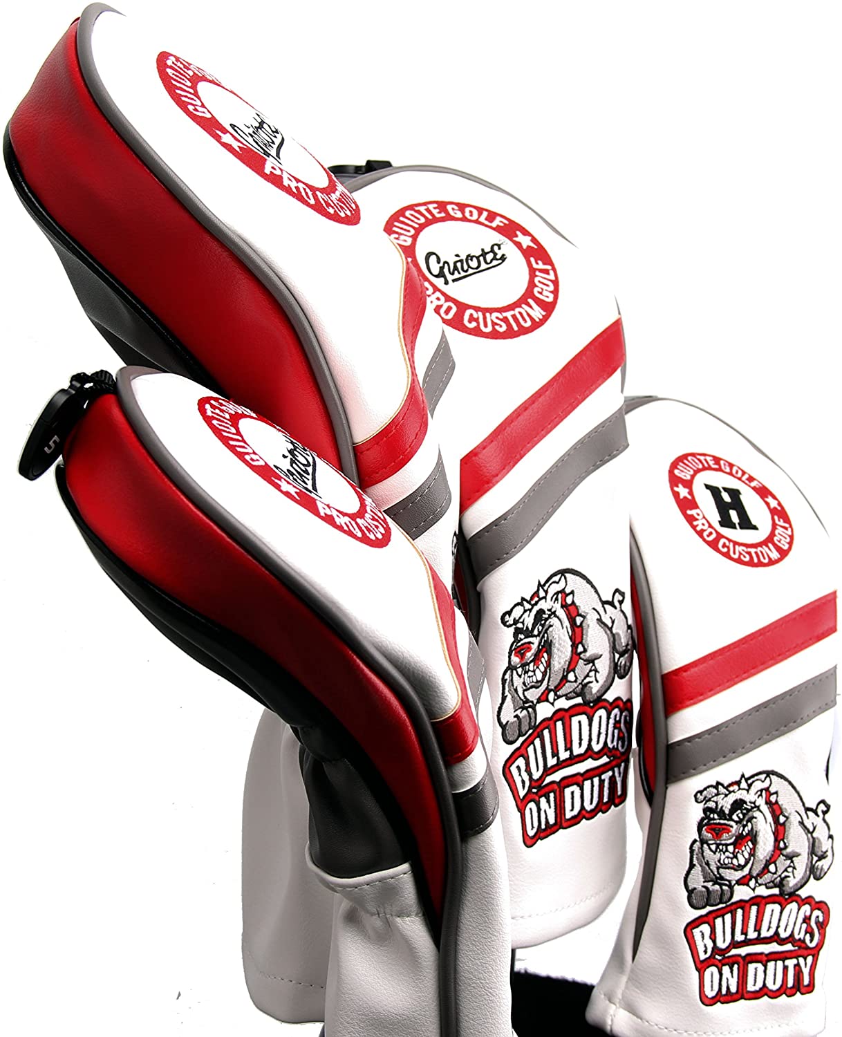 ��ŷ��󥭥󥰼��� ¨Ǽ ����� �إåɥ��С� ���åɥ��С� �ɥ饤�С� �ѥ������С� Golf head c overs ������� Bulldogs-White �ݸ� ���ɻ� �򴹲�ǽ���ֹ楿�� �ݥ���Ⱦò�